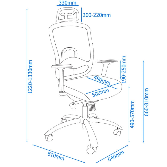 Alphason Malibu Chair - Grey with Adjustable Seat Height