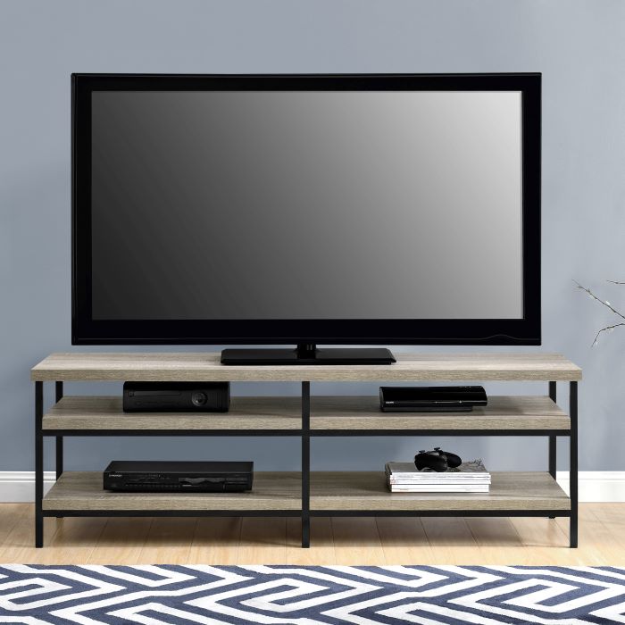 Dorel Elmwood TV Stand, Up to 60" TV's -Modern Design, Grey Oak