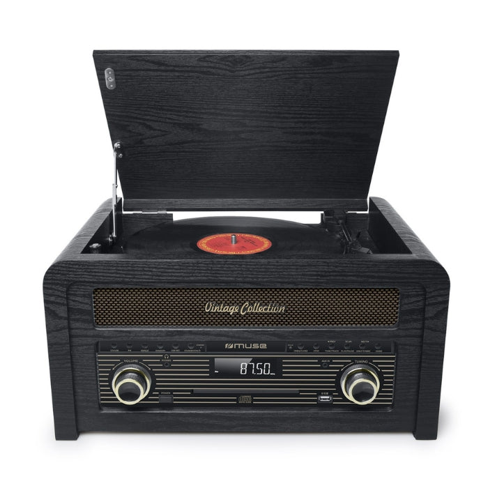 Muse MT-115W Turntable, Bluetooth, CD, FM, 20W Speakers