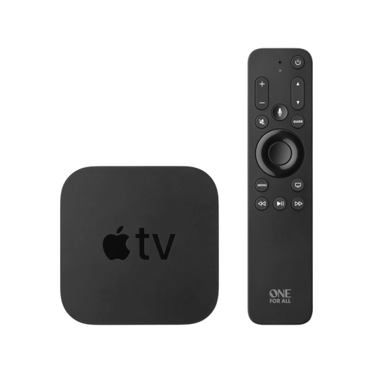 One For All Apple TV Remote – Siri, Backlit Keys, 3-Device Control