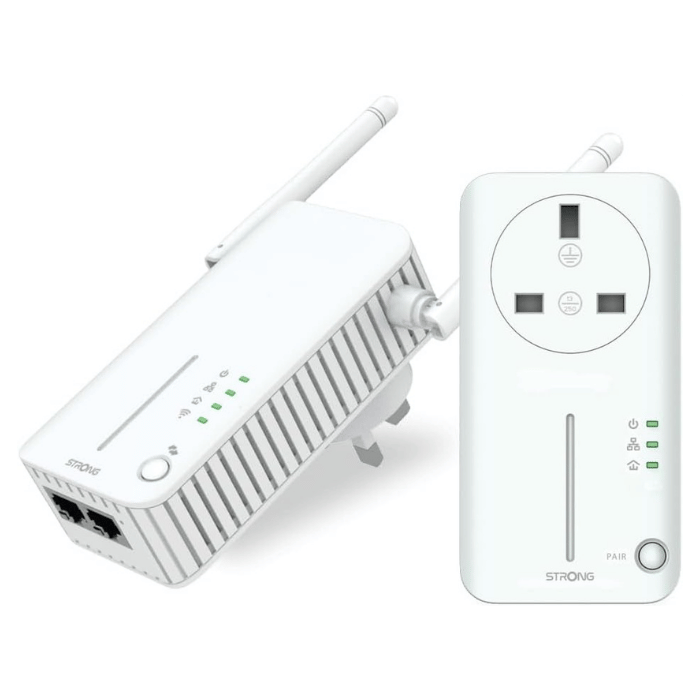 STRONG AV600 Wi-Fi Powerline Adapter Kit, Booster & Plug Play