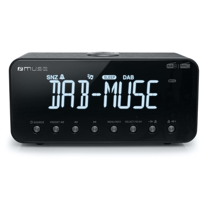 Muse DAB/FM Clock Radio, Bluetooth, Dual Alarm & LED Display