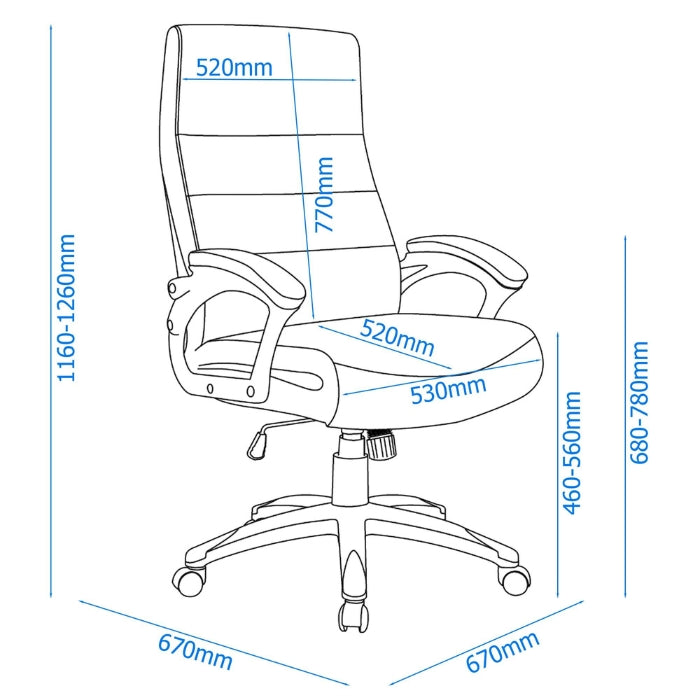 Alphason Hampton Brown Office Chair with Bonded Leather