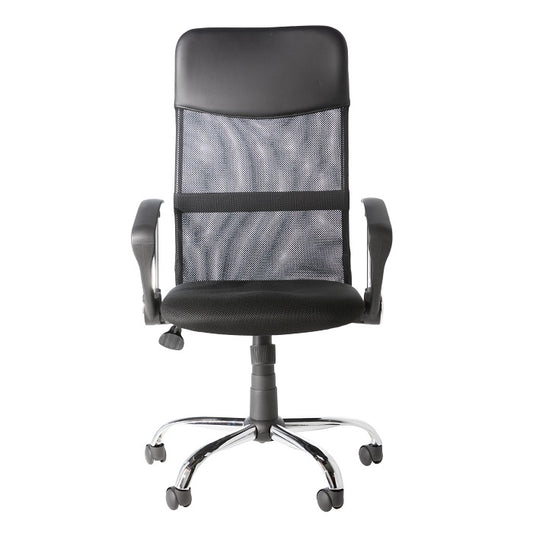 Alphason Orlando High Back Mesh & Faux Leather, Chrome Base