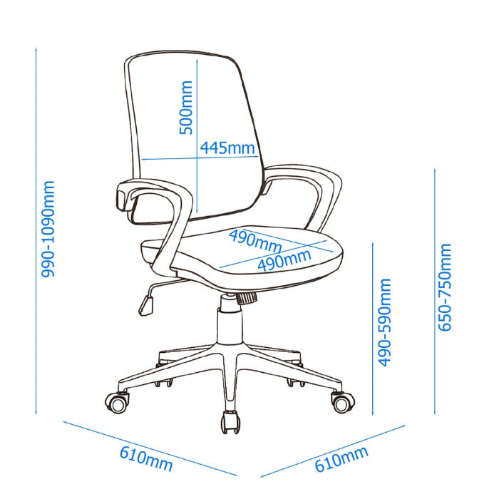 Alphason Marvin Mesh Office Chair - Black, Adjustable Features