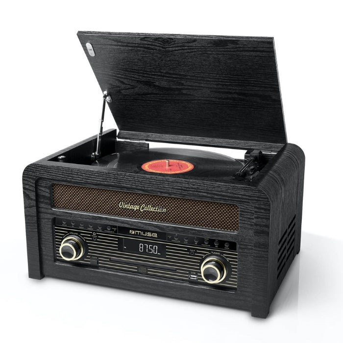 Muse MT-115W Turntable, Bluetooth, CD, FM, 20W Speakers