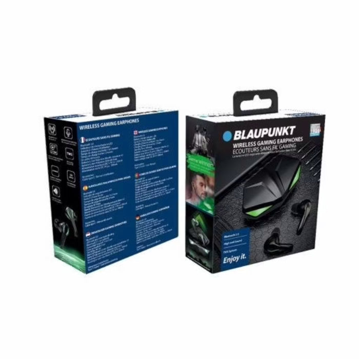 Blaupunkt Gaming True Wireless Earbuds, Charging Case - Black