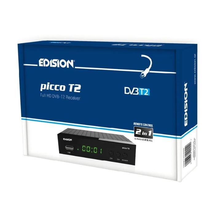 Edision Picco T2 DVB-T2 Saorview Box – HD, HDMI, Scart