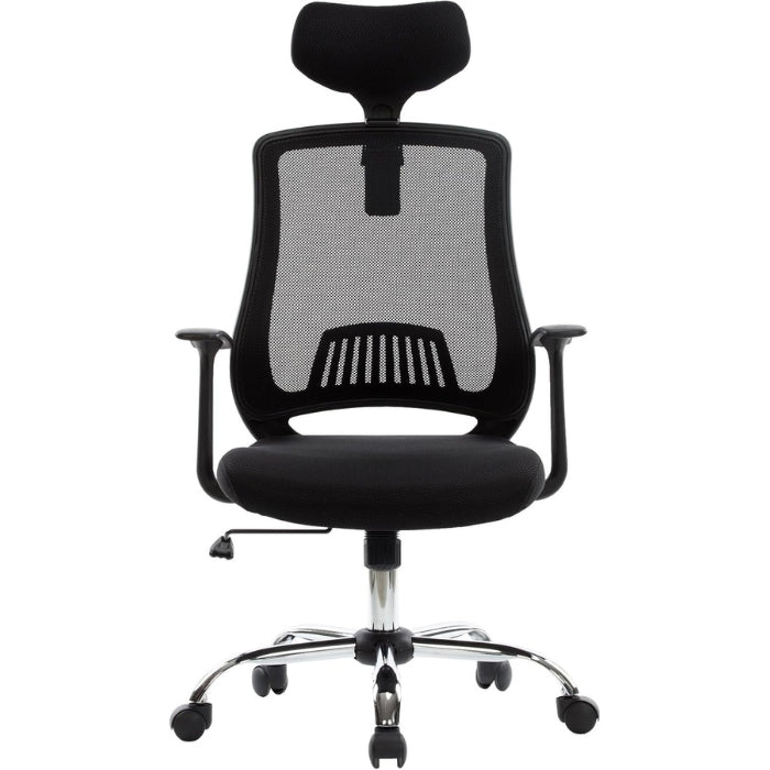 Alphason Florida Chair - Black Mesh with Adjustable Headrest