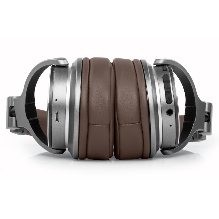 Muse Bluetooth Headphones – 40H Battery, Hands-Free, Brown