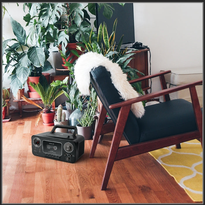 Muse Stereo Radio CD Cassette Recorder – FM, Aux & Voice Rec