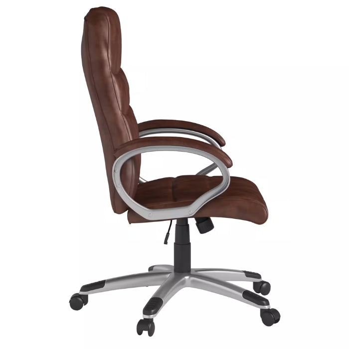 Alphason Hampton Brown Office Chair with Bonded Leather