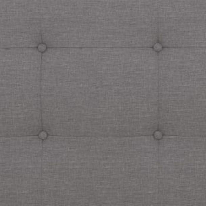 Rose Linen Upholstered Double Bed with Storage – Light Grey