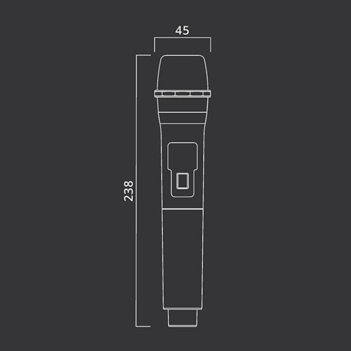 Muse MC-30WI Wireless Microphone, 2.4GHz, 8H Battery