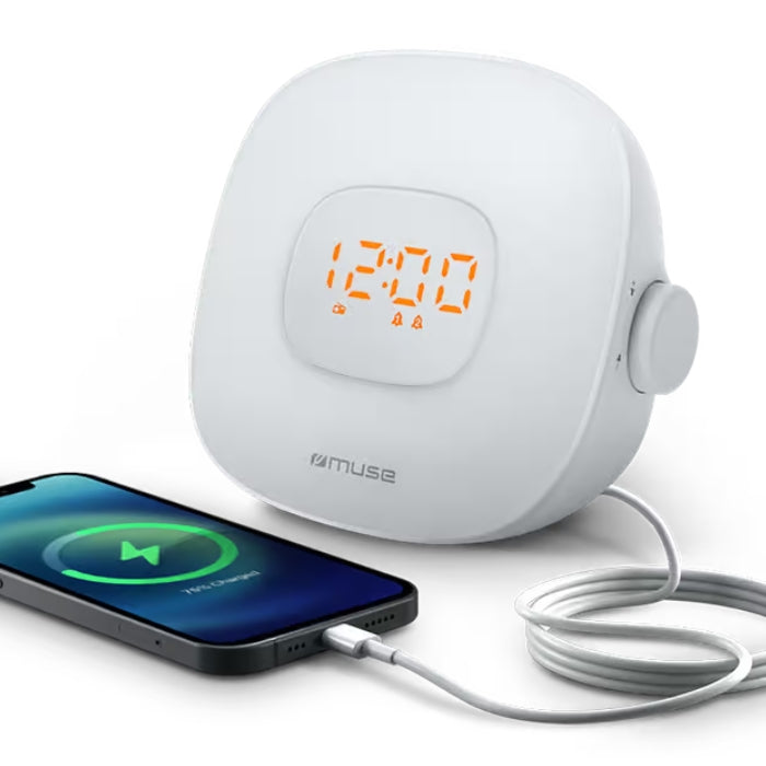 Muse ML-198CR Wake-Up Light Clock Radio, FM, Nature Sounds