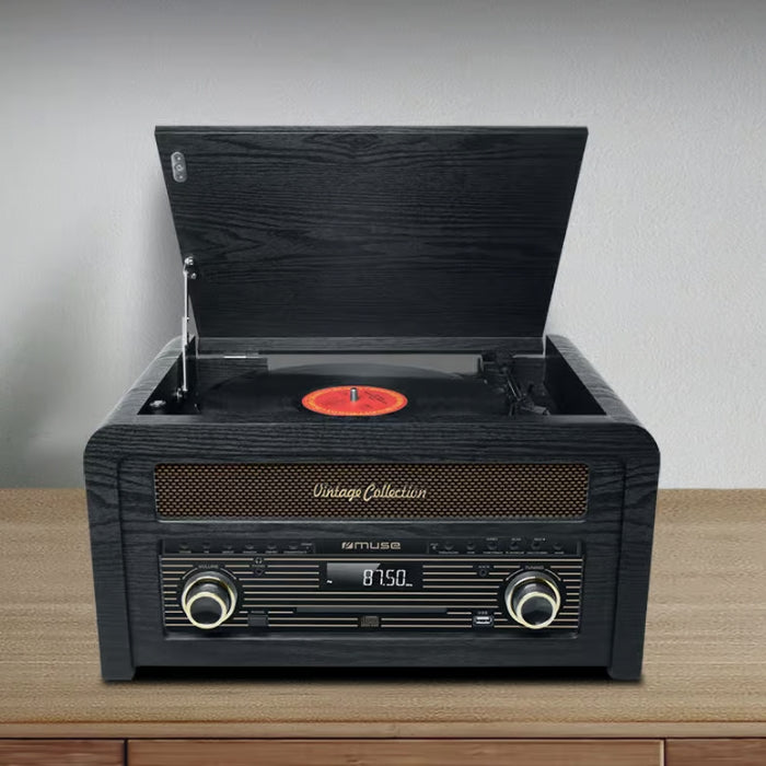 Muse MT-115W Turntable, Bluetooth, CD, FM, 20W Speakers
