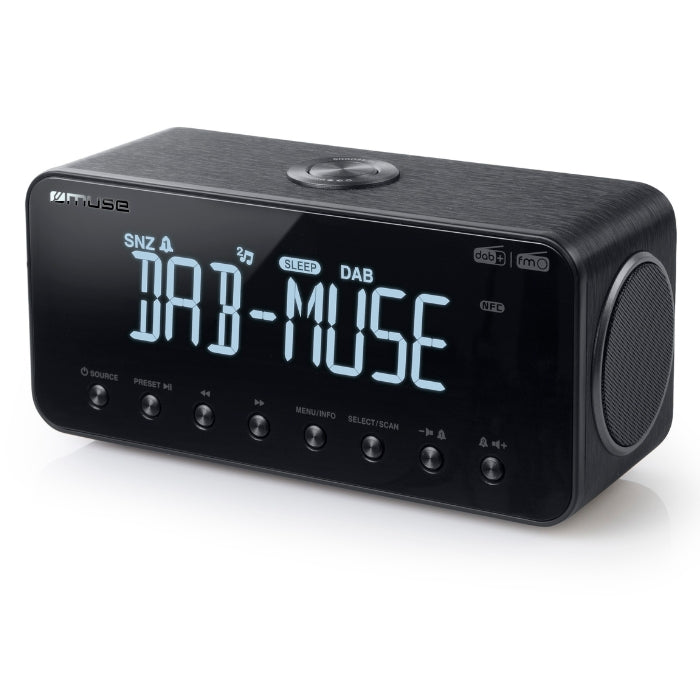 Muse DAB/FM Clock Radio, Bluetooth, Dual Alarm & LED Display
