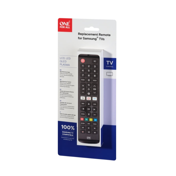 One For All Samsung TV Replacement Remote – No Setup Needed