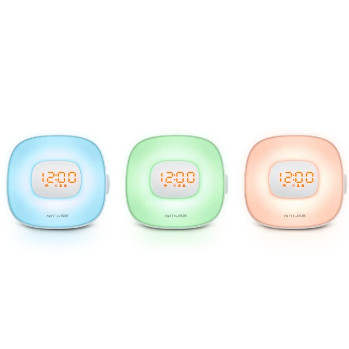 Muse ML-198CR Wake-Up Light Clock Radio, FM, Nature Sounds