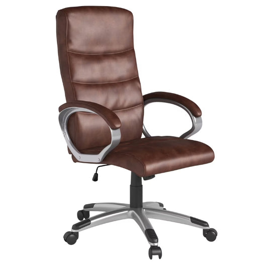 Alphason Hampton Brown Office Chair with Bonded Leather