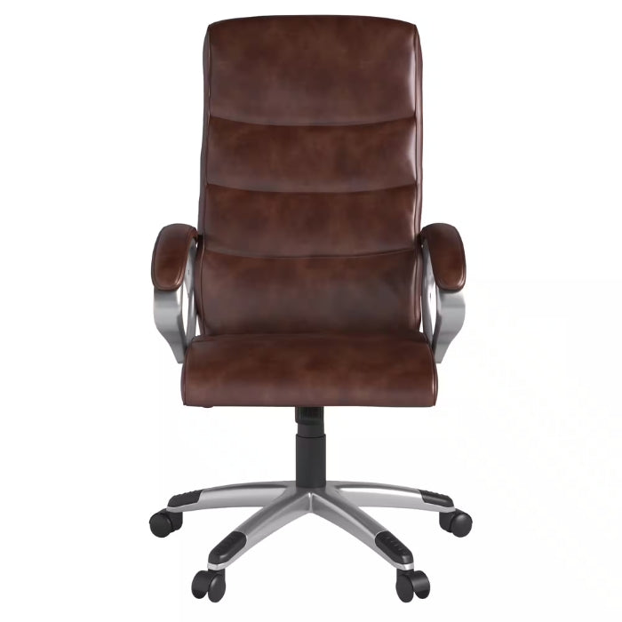 Alphason Hampton Brown Office Chair with Bonded Leather