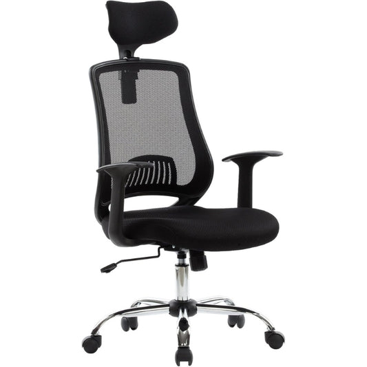 Alphason Florida Chair - Black Mesh with Adjustable Headrest
