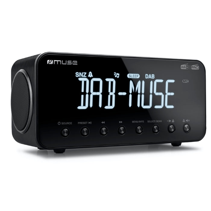 Muse DAB/FM Clock Radio, Bluetooth, Dual Alarm & LED Display