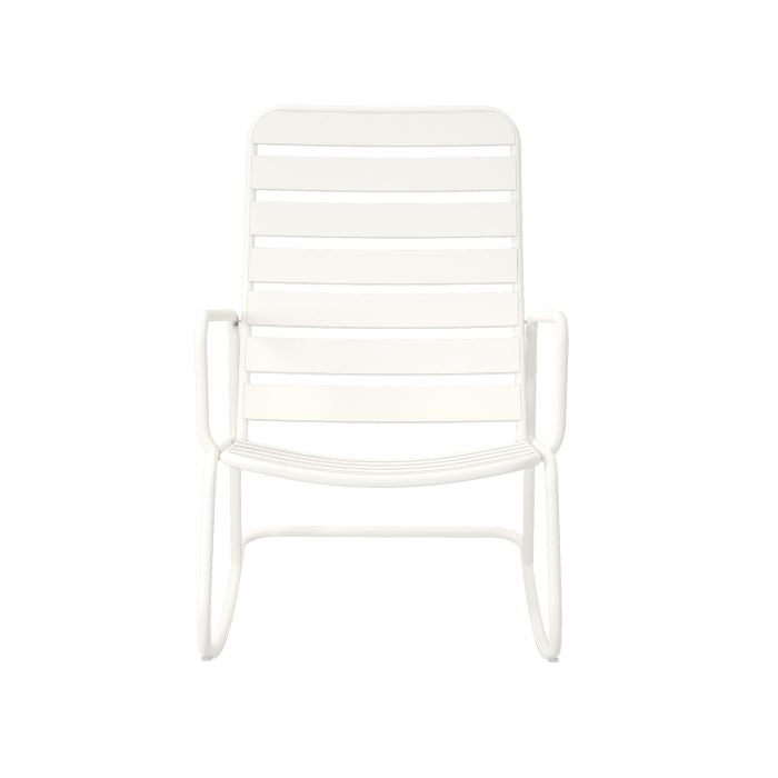 Novogratz Roberta Poolside Rocker Set, 2 chairs & Side Table - White