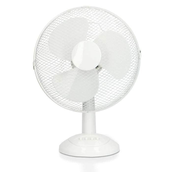 Trebs 30 cm Table Fan, 40W, 3 Speed, Quiet Operation - White