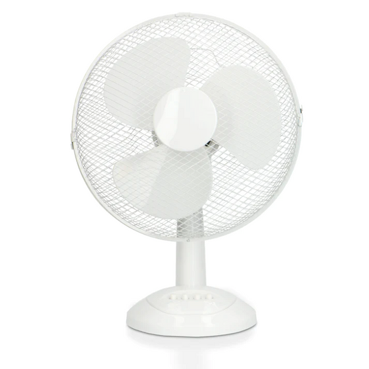Trebs 30 cm Table Fan, 40W, 3 Speed, Quiet Operation - White
