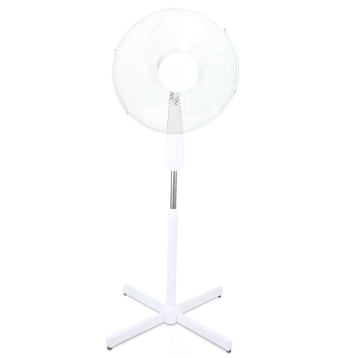Trebs Pedestal Fan 40 cm, 50W, Adjustable Height – White