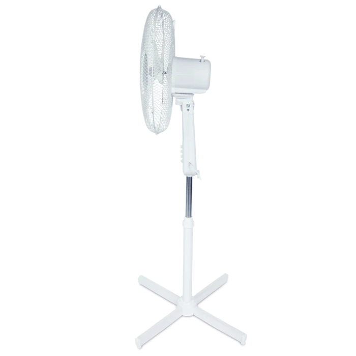 Trebs Pedestal Fan 40 cm, 50W, Adjustable Height – White