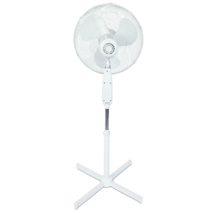 Trebs Pedestal Fan 40 cm, 50W, Adjustable Height – White