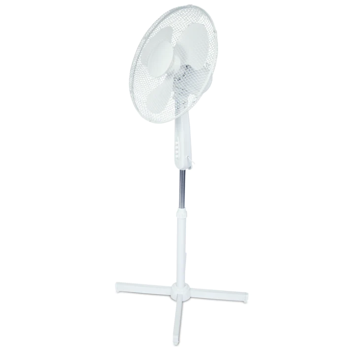 Trebs Pedestal Fan 40 cm, 50W, Adjustable Height – White