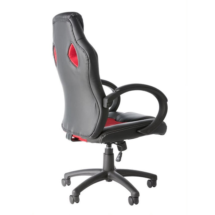 Alphason Vortex Leather Gaming Chair - Black and Red