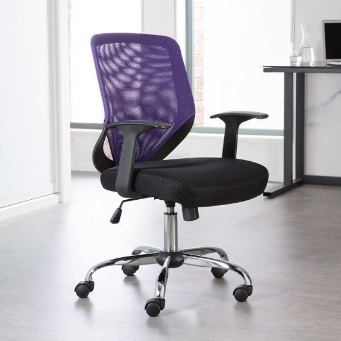 Alphason Atlanta Mesh Chair - Black & Purple, Adjustable Features