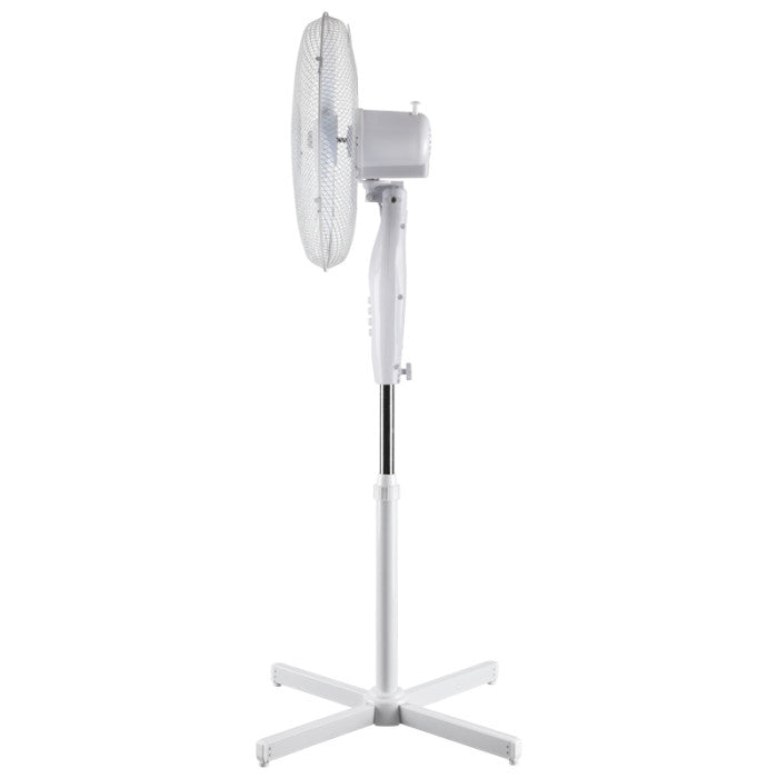 40cm Stand Fan – White, Adjustable Speeds, Quiet Operation