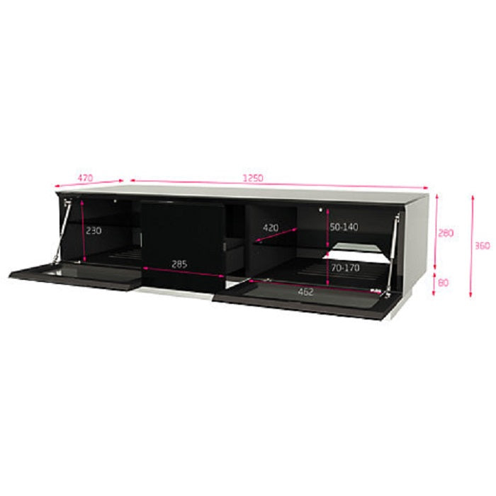Alphason Element Modular TV Stand, 1250 Wide, Up to 60" TV's
