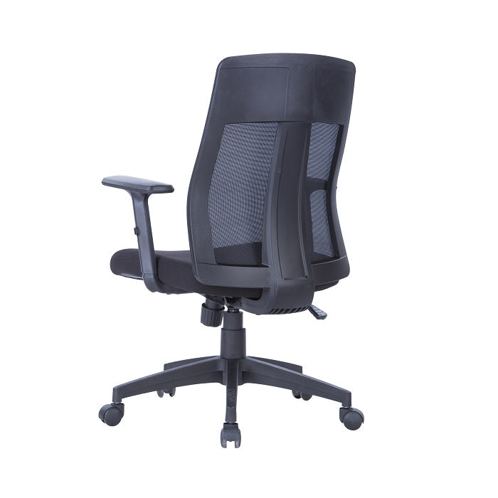 Alphason Laguna Mesh Back Chair - Black with Adjustable Arms