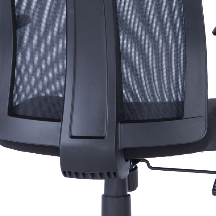 Alphason Laguna Mesh Back Chair - Black with Adjustable Arms