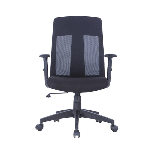 Alphason Laguna Mesh Back Chair - Black with Adjustable Arms