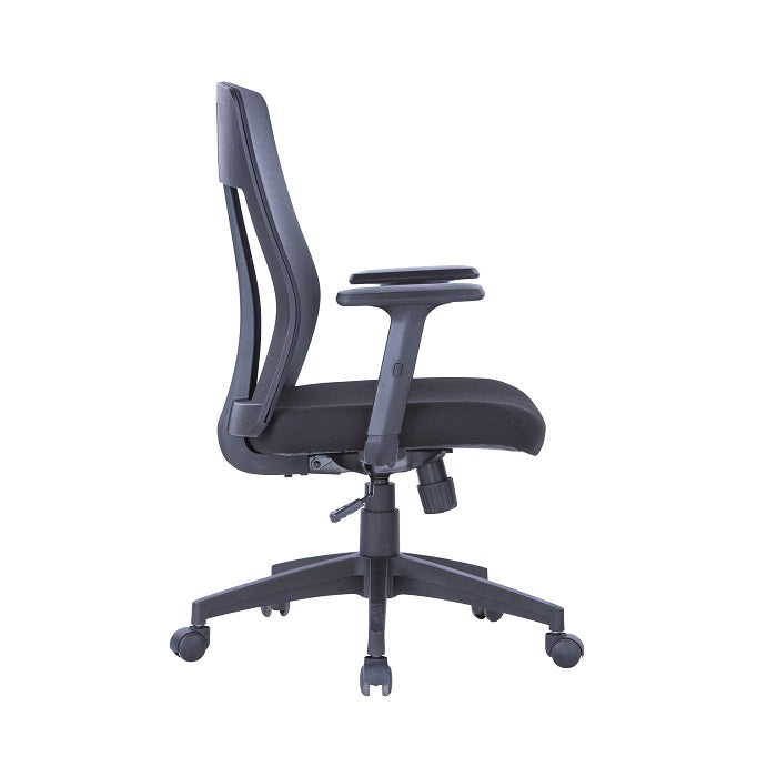 Alphason Laguna Mesh Back Chair - Black with Adjustable Arms