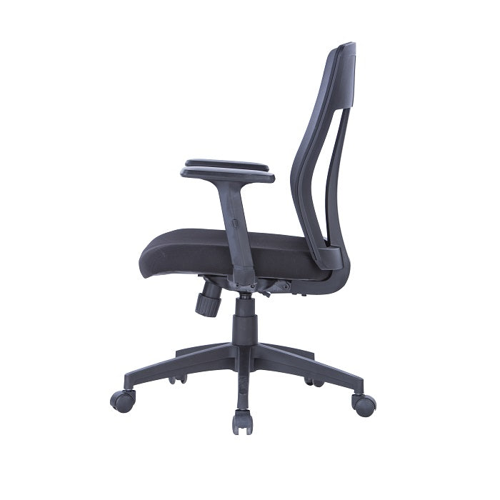 Alphason Laguna Mesh Back Chair - Black with Adjustable Arms
