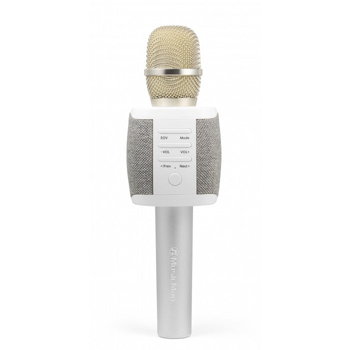 Technaxx MusicMan Karaoke Microphone – Grey, BT & AUX