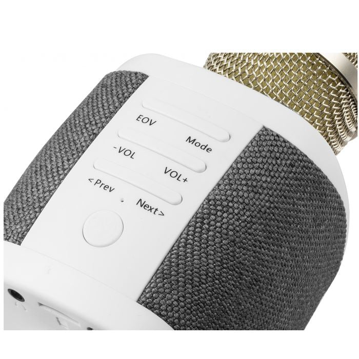 Technaxx MusicMan Karaoke Microphone – Grey, BT & AUX