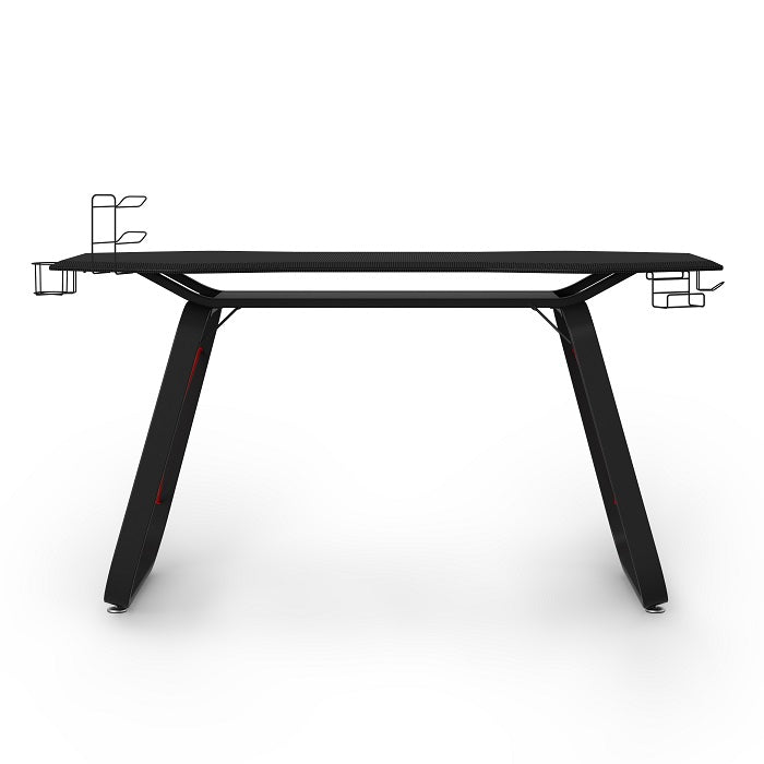 Alphason Oblivion Gaming Desk, Carbon fiber worktop - Black