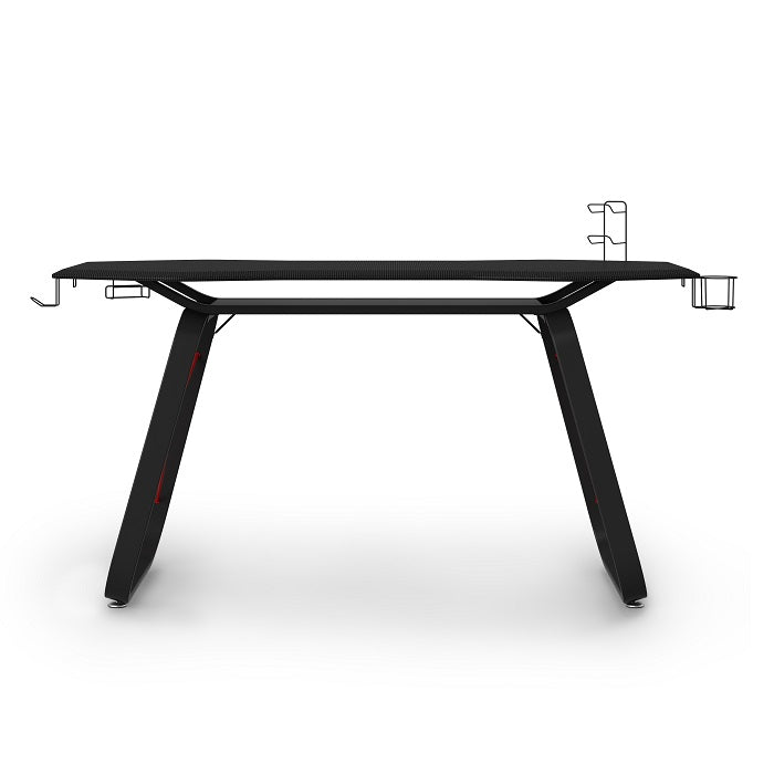 Alphason Oblivion Gaming Desk, Carbon fiber worktop - Black