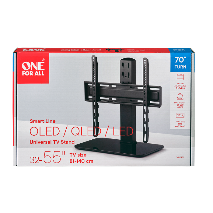 One For All Pedestal Stand – 32-55", Swivel & Height Adjustable