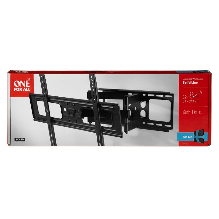 One For All Solid Wall Mount, Tilt & Turn 120, 32"-84", Max 60kg