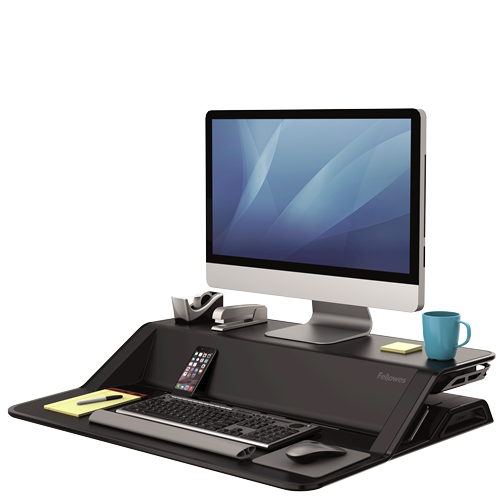 Fellowes Lotus Sit-Stand Workstation - Black - 7901